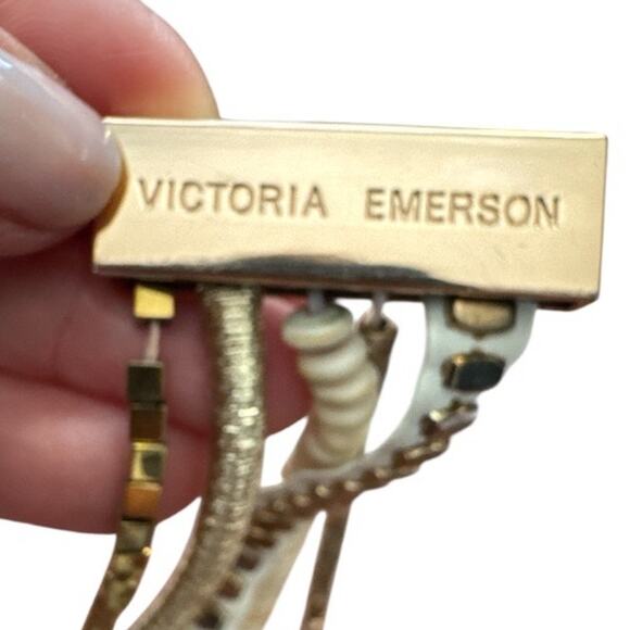 Victoria Emerson Multi Strand Beaded Neutral Magnetic Bracelet - Picture 3 of 7